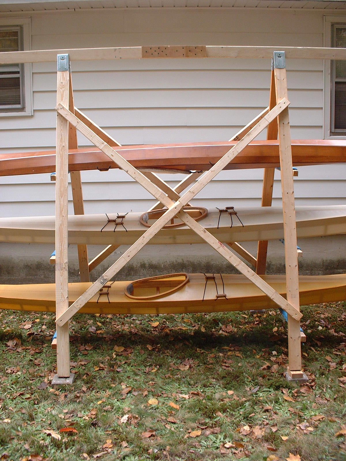 Wooden best sale kayak rack